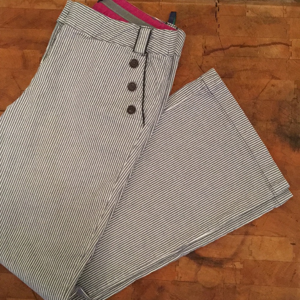 Bowden wide leg striped pants